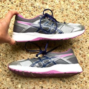 Asics Gel Contend 4 Gray Purple Running Shoe Size 9.5
